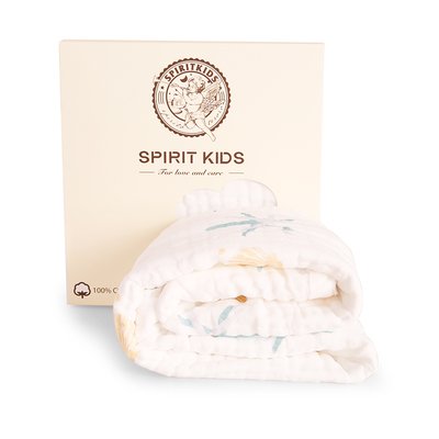 特价抢购！SPIRIT KIDS印花全棉纱布浴巾6层海星