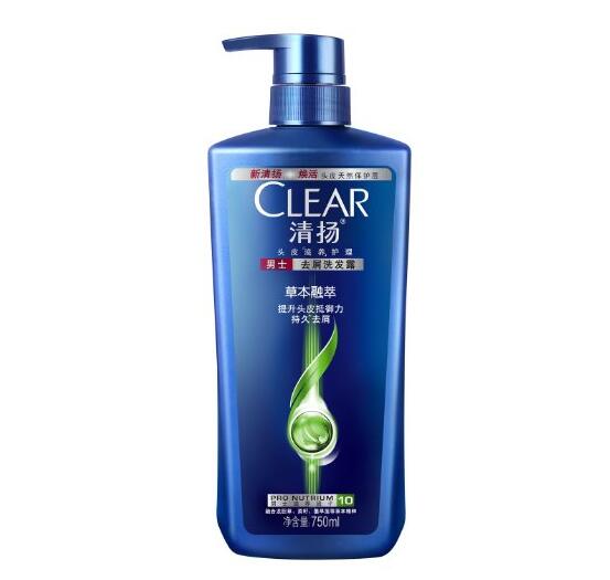 草本融萃型！CLEAR清扬男士去屑洗发露750ml*2+凑单