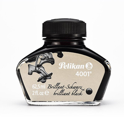 历史低价！Pelikan百利金 4001非碳素钢笔墨水大瓶62.5ml亮黑