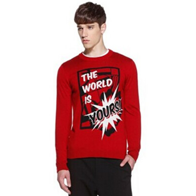 时髦造型！TRENDIANO字母图案圆领套头长袖针织衫3HC3033810