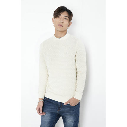 双色可选！C＆A波浪纹针织衫个性交叉领毛衣