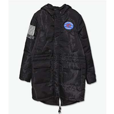 经典时尚！DUSTY LOGO织章长款羽绒服