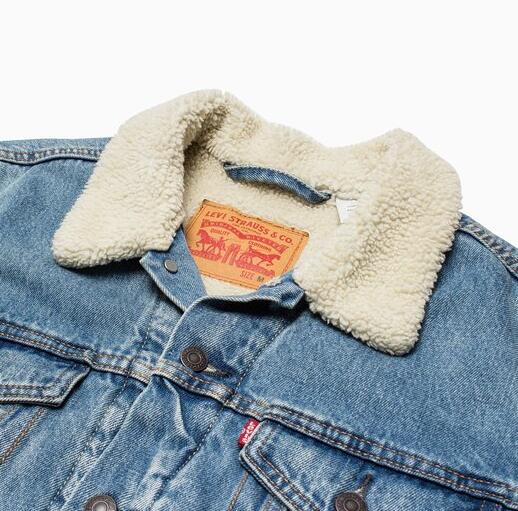 温暖毛领！Levi's 李维斯 男式 牛仔机车夹克 70598-0026