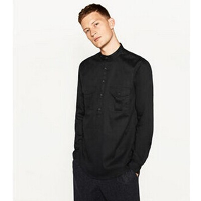 简约设计！ZARA男装立领衬衫06706303800