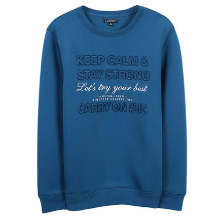 立体印花！真维斯 男士 太空棉 套头上衣55-171505