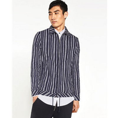 休闲百搭！ZARA男装衬衫式夹克外套00072301401