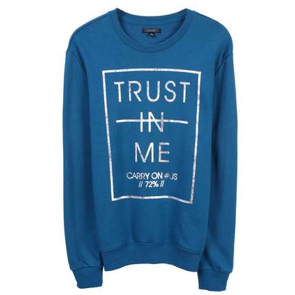 潮流百搭！真维斯修身字母印花上衣55-171502