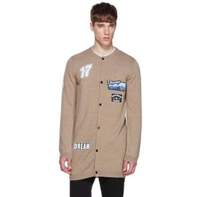 休闲通勤！TRENDIANO字母数字绣章中长款长袖毛衣3HC3034240