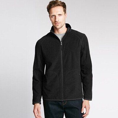 清仓特价！M&S马莎男拉链领抓绒上衣夹克T282401M