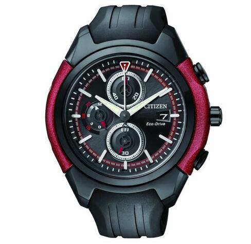 中亚海外购！西铁城 三眼计时光动能男表 CA0287-05E