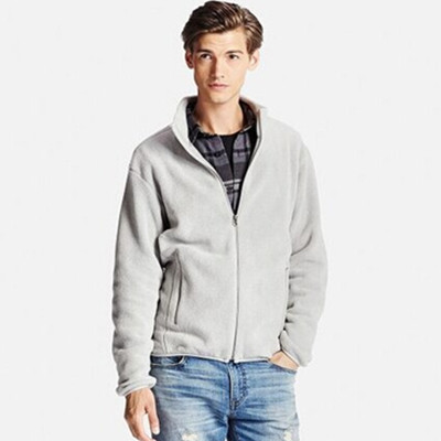 简约设计！UNIQLO优衣库摇粒绒拉链茄克(长袖)172356