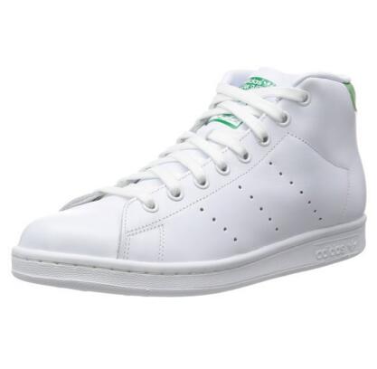 高帮绿尾！阿迪达斯三叶草 男 板鞋STAN SMITH S75028