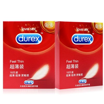 轻薄设计！Durex杜蕾斯避孕套超薄18只装*2