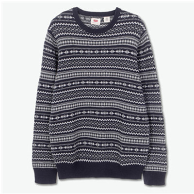 保暖柔和！Levi's李维斯织花圆领套头毛衣27549-0003