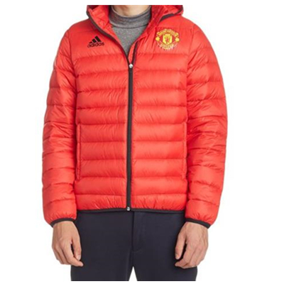时尚保暖！adidas 阿迪达斯 男式 曼联轻量羽绒夹克