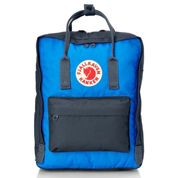超轻防水！Fjallraven 北极狐  情侣户外双肩包 黑灰/蓝色