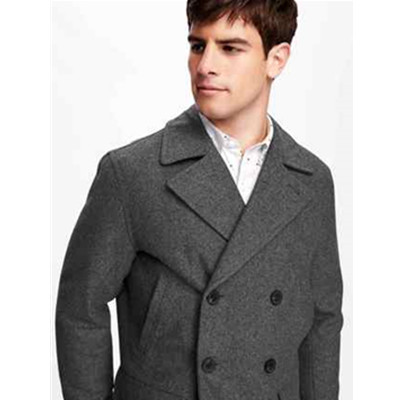 年货节好价！Old Navy羊毛修身大衣商务毛呢外套 332511 W