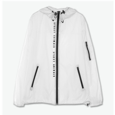 双色可选！pancoat 字母胶印连帽梭织外套
