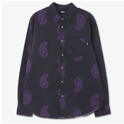 休闲个性！stussy 腰果印花衬衫
