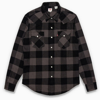 年货节预售！Levi's李维斯长袖灰黑格子衬衫66986-0010