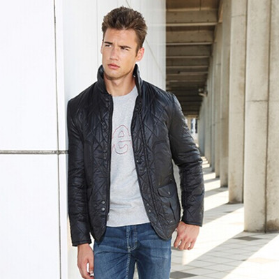 经典百搭！Lee男士潮流黑色翻领夹棉外套棉服L16252U69K11
