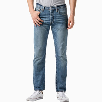 时尚百搭！Levi's李维斯501系列男士做旧水洗牛仔裤00501-2245