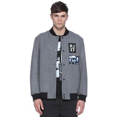 摩登个性！TRENDIANO印花数字立领毛呢外套3154340130