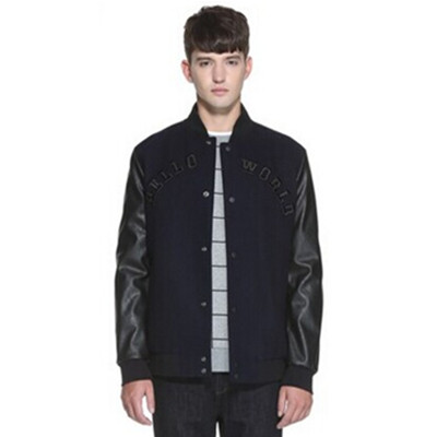 帅气不羁！TRENDIANO PU拼接含羊毛呢料外套315334454P