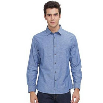 简约百搭！NAUTICA诺帝卡男装长袖纯色衬衫ESD 4W4902N