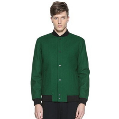 帅气减龄！TRENDIANO立领拼接含羊毛呢外套3144342830