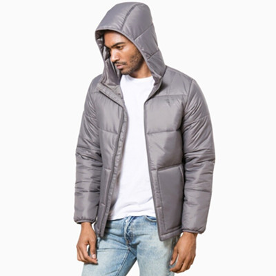 高性价比！李维斯秋冬季男士连帽压纹灰色夹克21381-0002