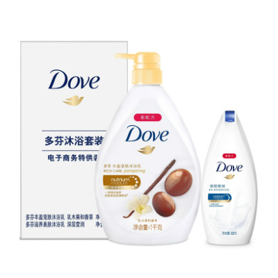 风影宠肤！Dove 多芬 乳木果沐浴乳1000g+沐浴乳300g