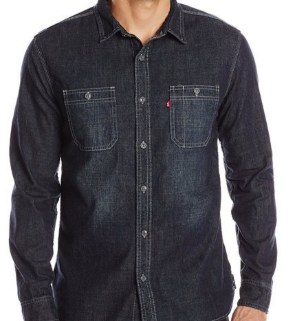 精品特价！Levi's 男士标准 Denim Work Shirt衬衫