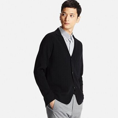 年货节好价！优衣库美利奴混纺罗纹茄克173470