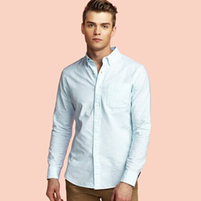 美观实用！佐丹奴男装纯棉牛津纺尖扣领衬衣01047030