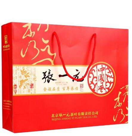 中国风礼盒装！张一元  茉莉银豪黄山毛峰新茶200g*2