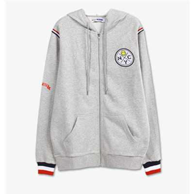 简单舒适！PREPPY ELITE 撞色条拼接连帽卫衣