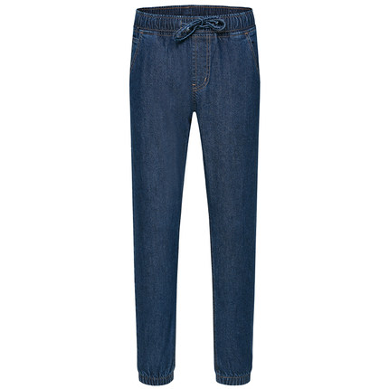 限时抢购！森马牛仔裤松紧腰系带水洗牛仔小脚长裤