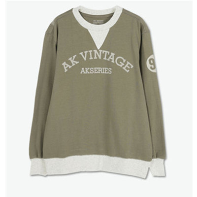 休闲运动！AK CLUB vintage经典圆领印花卫衣