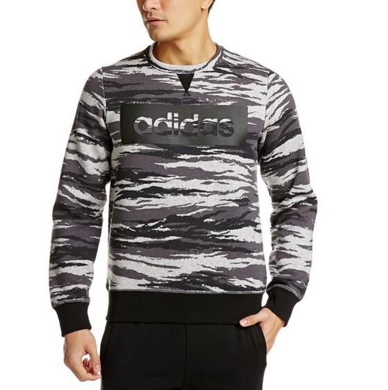 时尚迷彩！adidas阿迪达斯 针织套头衫 AY6253