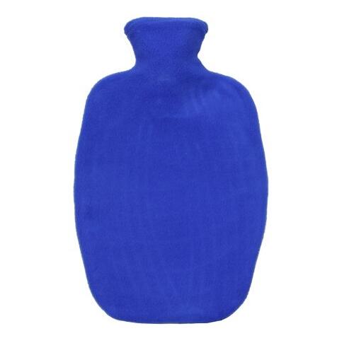 德国品质！fashy 费许 绒布外套热水袋 6520蓝色1.4L