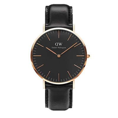 做工精美！Daniel Wellington 丹尼尔&bull;惠灵顿DW黑表盘男表