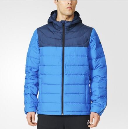 时尚撞色！adidas 阿迪达斯  羽绒茄克 AY4112