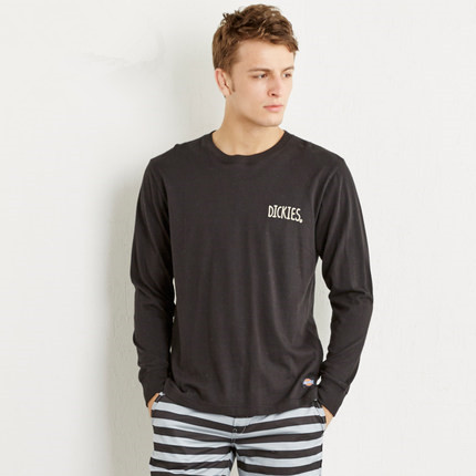 秋季必备！Dickies长角牛印花长袖T恤 163M30WD38