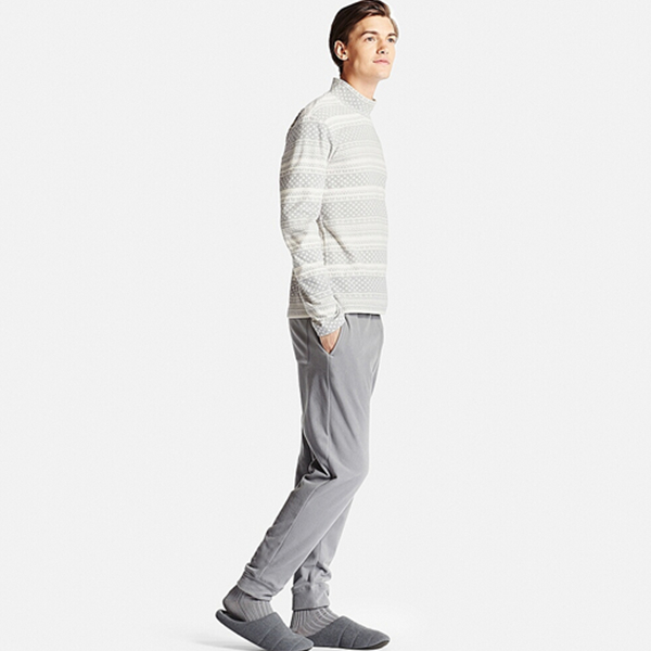 舒适保暖！UNIQLO优衣库摇粒绒起居套装(长袖)179974