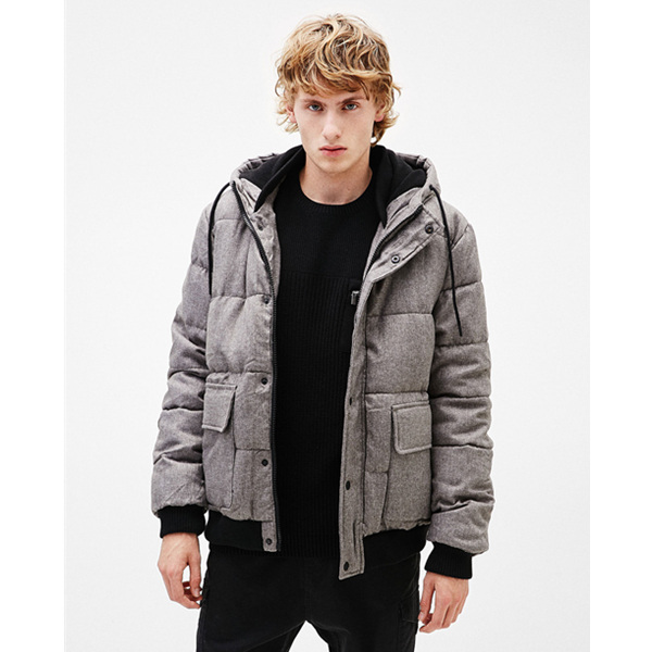 休闲百搭！Bershka男士轻软充棉夹克01316816811