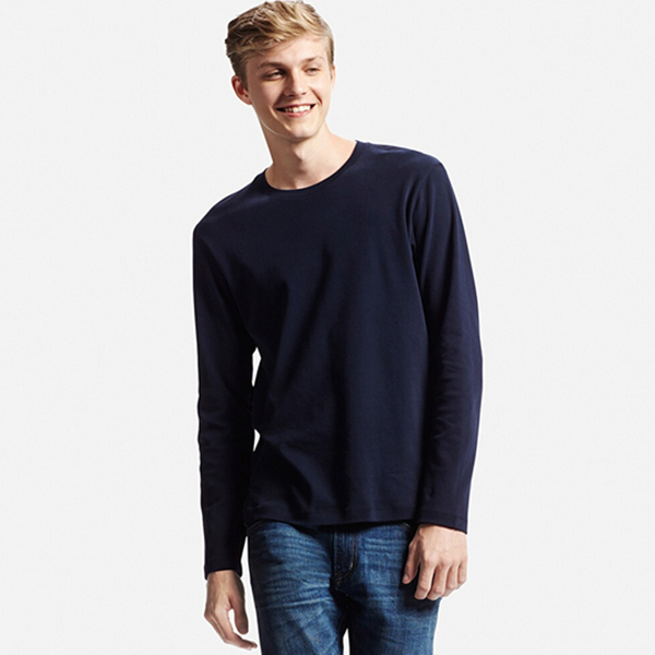 搭配出众！UNIQLO优衣库柔软圆领T恤(长袖)172340