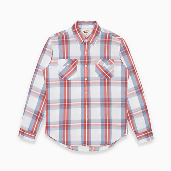 修身休闲！Levi's 李维斯 男式 L/S Wovens 修身长袖休闲衬衫