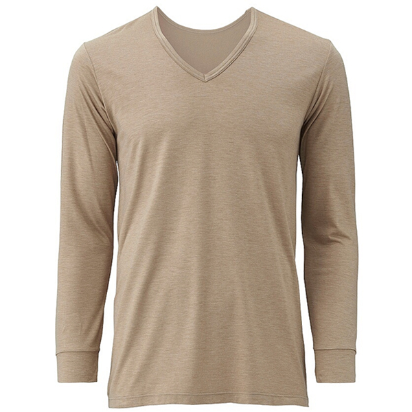 价格不错！优衣库男装V领T恤(九分袖)146067