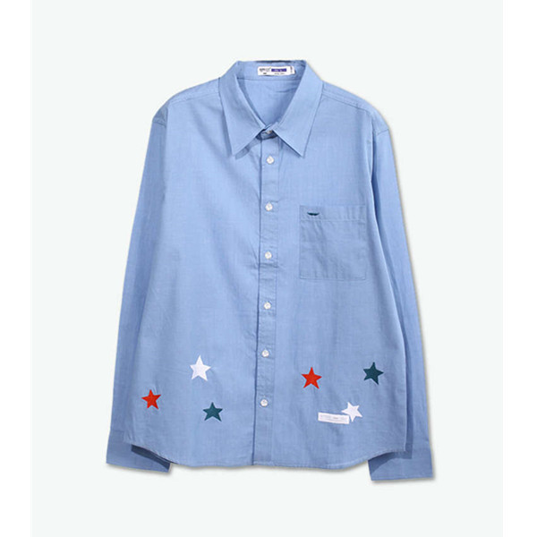 休闲舒适！PREPPY ELITE 简约图案印花长袖衬衫